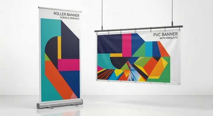 PVC banner and display system printing at Hendon Print Shop, Hendon NW4