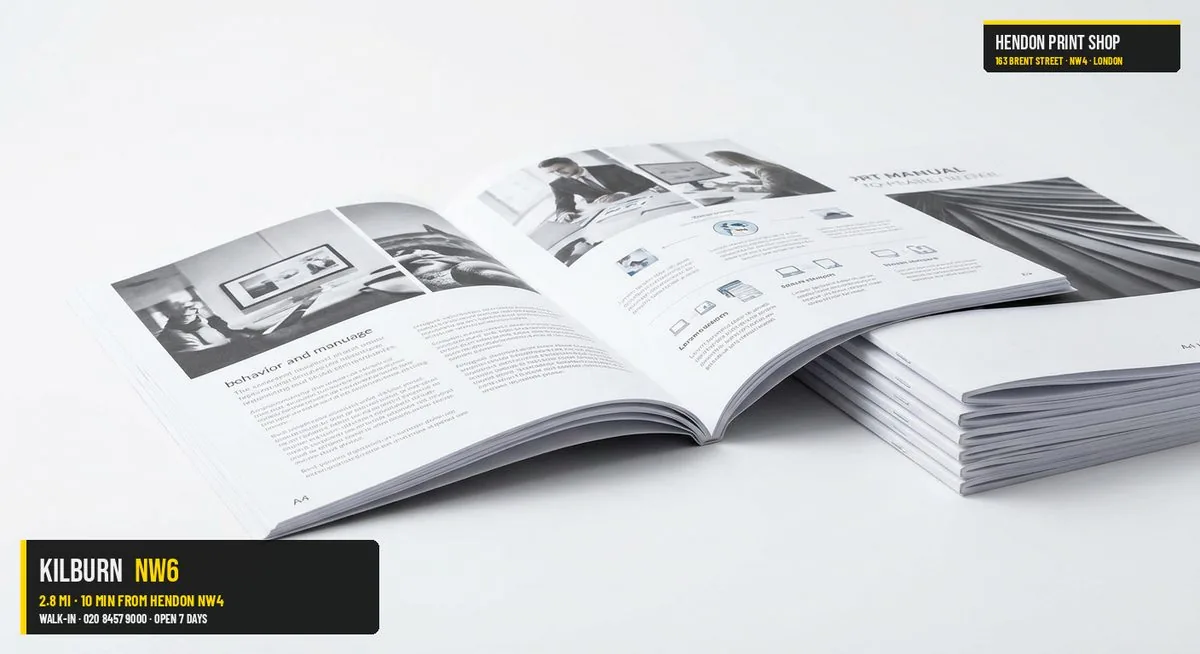 Same-day booklets brochures for Kilburn NW6 — Hendon Print Shop, 2.8 miles away