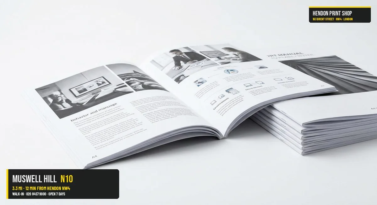 Same-day booklets brochures for Muswell Hill N10 — Hendon Print Shop, 3.3 miles away