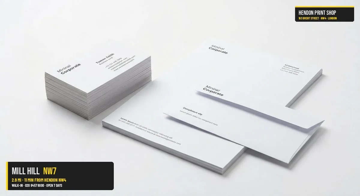 Same-day business cards for Mill Hill NW7 — Hendon Print Shop, 2.9 miles away