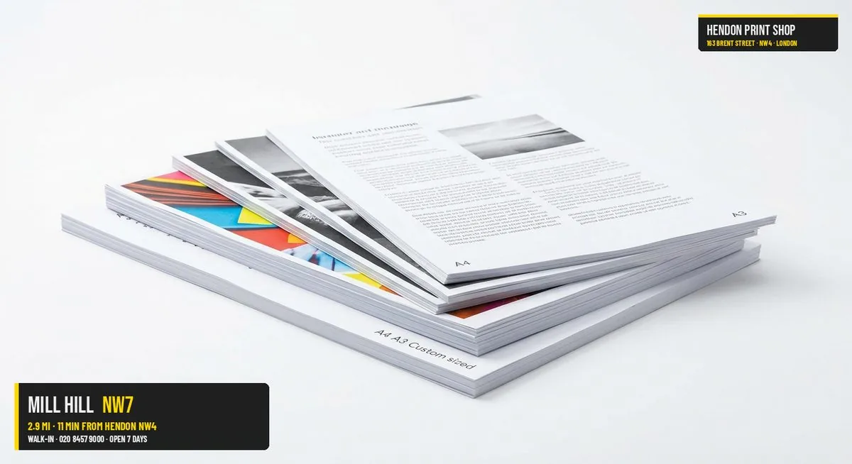Printing services for Mill Hill NW7 — Hendon Print Shop, 2.9 miles away
