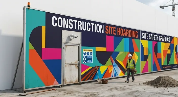 Site hoarding and construction banner printing at Hendon Print Shop NW4